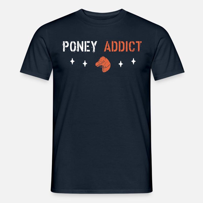 Pony-Süchtiger - Männer T-Shirt - Navy