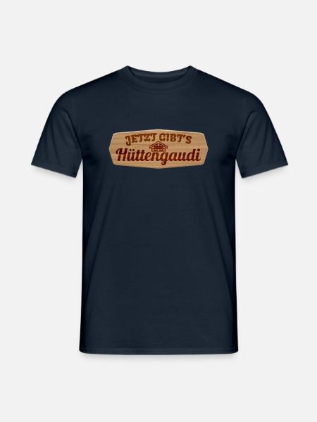 JETZT GIBTS HÜTTENGAUDI - Männer T-Shirt - Navy