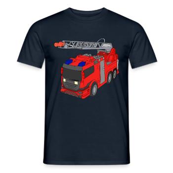 Feuerwehr Feuerwehrauto Löschfahrzeug Shirt - Männer T-Shirt - Navy - Vorne - AI Model Male 178 light (178cm)