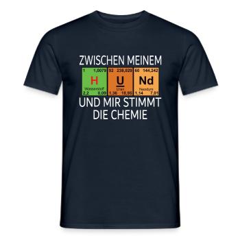 Periodensystem Hund lustig - Männer T-Shirt - Navy - Vorne - AI Model Male 178 light (178cm)