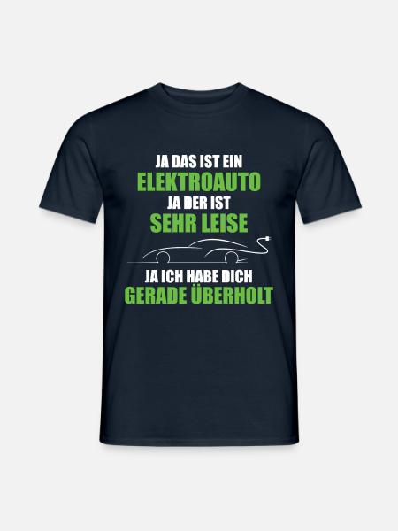 Elektroauto E-Auto Strom Grün Umweltschutz - Männer T-Shirt - Navy