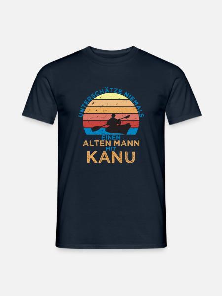Kanu Rentner Kanusport Geschenkidee - Männer T-Shirt - Navy