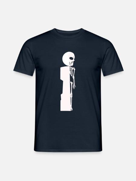Tischkicker Tischfußball Skelett - Männer T-Shirt - Navy