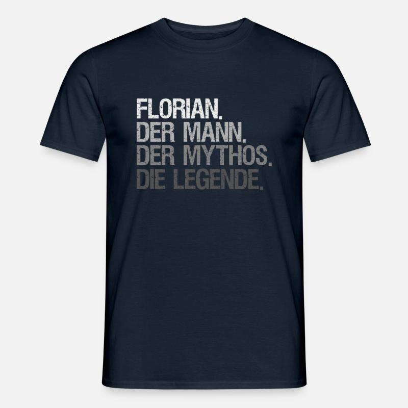 Florian Mann Mythos Legende - Männer T-Shirt - Navy