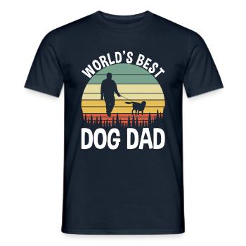 World's Best Dog Dad - Men's T-Shirt - navy - Front - AI Model Male 178 light (178cm)