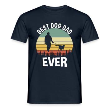 Best Dog Dad Ever - Männer T-Shirt - Navy - Vorne - AI Model Male 178 light (178cm)