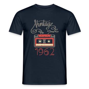 1962 Année de construction Année de naissance - T-shirt homme - marine - Devant - AI Model Male 178 light (178cm)