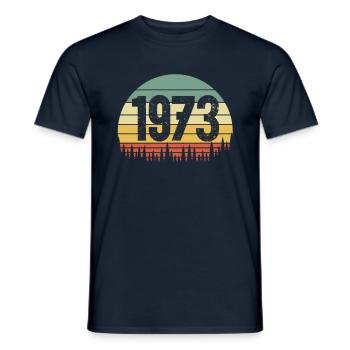 Geburtsjahr Jahrgang 1973 - Männer T-Shirt - Navy - Vorne - AI Model Male 178 light (178cm)