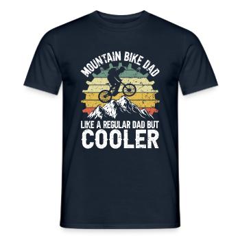 Cool Mountain Bike Dad - Men's T-Shirt - navy - Front - AI Model Male 178 light (178cm)