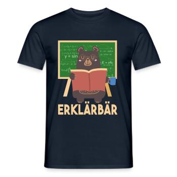 Erklärbär - Männer T-Shirt - Navy - Vorne - AI Model Male 178 light (178cm)