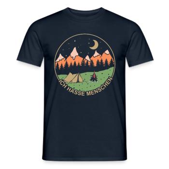 Ich hasse Menschen - Männer T-Shirt - Navy - Vorne - AI Model Male 178 light (178cm)