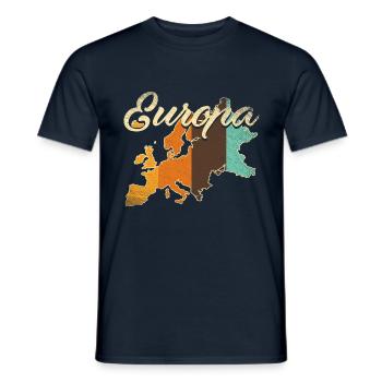 Europe - Men's T-Shirt - navy - Front - AI Model Male 178 light (178cm)