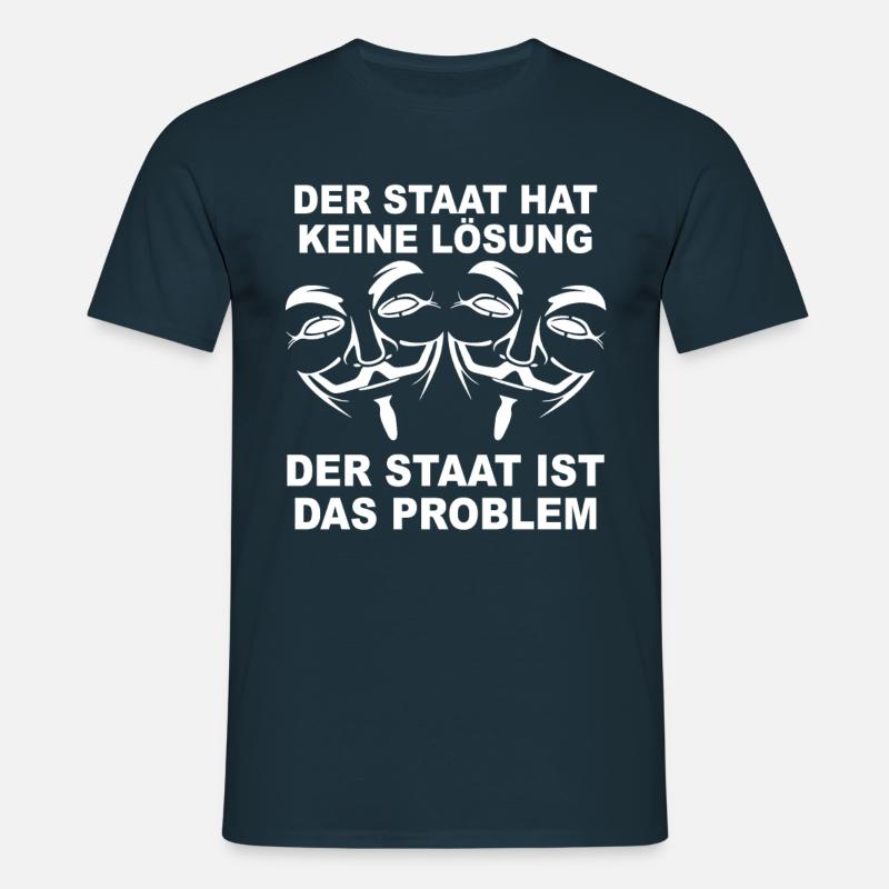 Der Staat ist das Problem - Männer T-Shirt - Navy