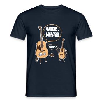 Uke je suis votre père guitariste cadeau - T-shirt homme - marine - Devant - AI Model Male 178 light (178cm)