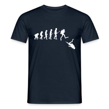 Evolution du plongeur - T-shirt homme - marine - Devant - AI Model Male 178 light (178cm)