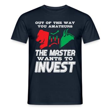 Invest in stocks on the stock exchange - Men's T-Shirt - navy - Front - AI Model Male 178 light (178cm)
