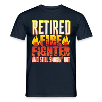 Volunteer fire brigade and firefighter - Men's T-Shirt - navy - Front - AI Model Male 178 light (178cm)
