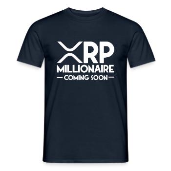 XRP Millionaire Coming Soon Ripple XRP Crypto - Men's T-Shirt - navy - Front - AI Model Male 178 light (178cm)