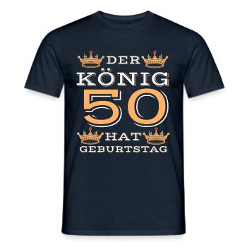 König 50 - Männer T-Shirt - Navy - Vorne - AI Model Male 178 light (178cm)