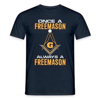 Once A Freemason Always A Freemason Freemasonry - Men's T-Shirt - navy - Front - AI Model Male 178 light (178cm)