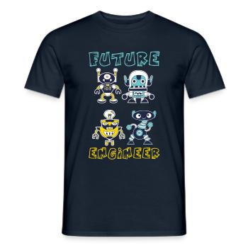 Future Robotics Engineer Kids Robot - T-shirt homme - marine - Devant - AI Model Male 178 light (178cm)