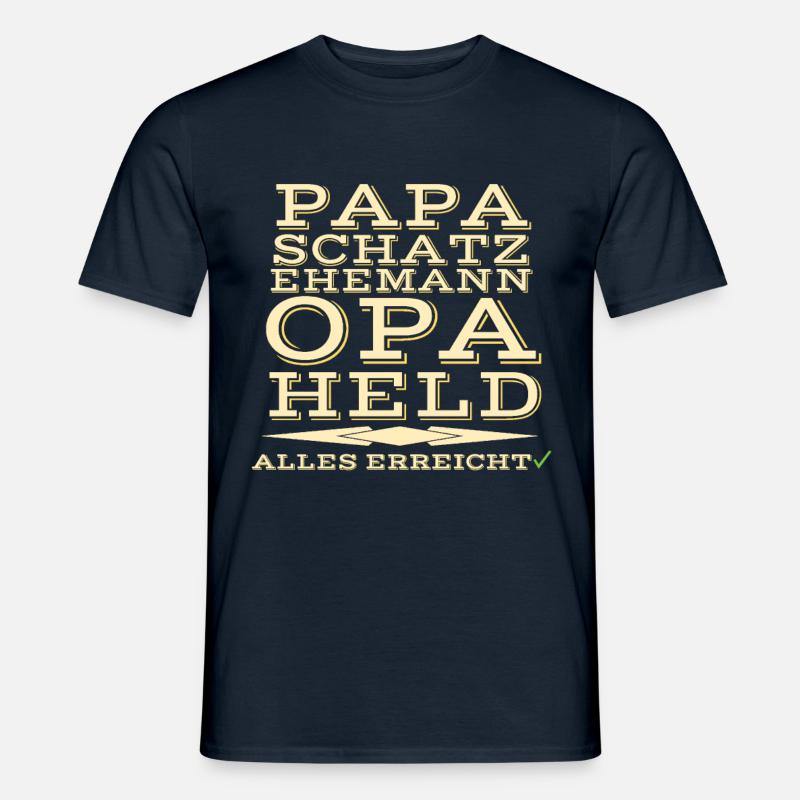 Opa Held - Männer T-Shirt - Navy