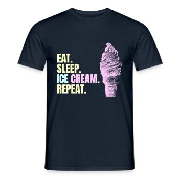 Ice Cream - Men's T-Shirt - navy - Front - AI Model Male 178 light (178cm)