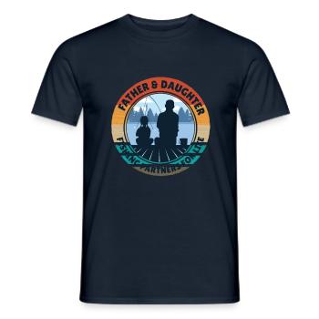 Père et fille - T-shirt homme - marine - Devant - AI Model Male 178 light (178cm)