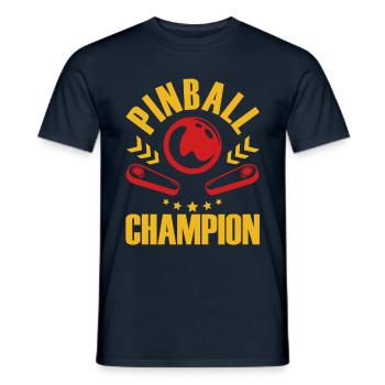 Flipper Champion Vintage Flipper Gamer - Männer T-Shirt - Navy - Vorne - AI Model Male 178 light (178cm)