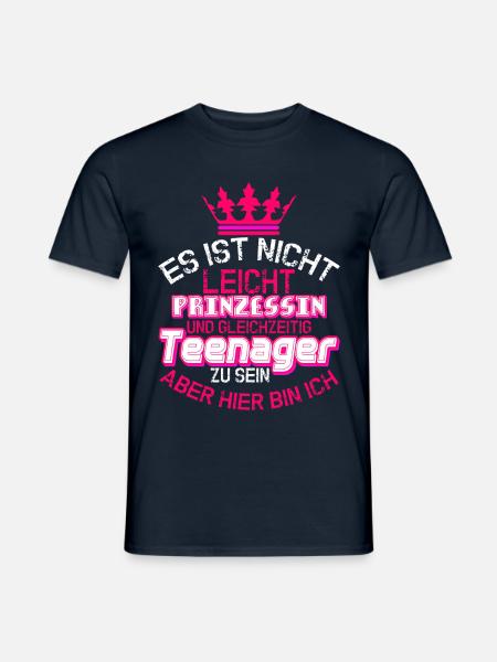 Prinzessing und Teenager Design - Männer T-Shirt - Navy