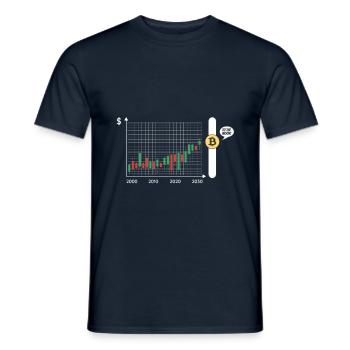 Kryptowährungshändler Crypto Coin Btc Graph - Männer T-Shirt - Navy - Vorne - AI Model Male 178 light (178cm)