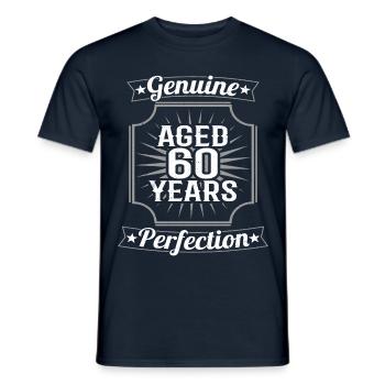 60ème anniversaire de la perfection - T-shirt homme - marine - Devant - AI Model Male 178 light (178cm)