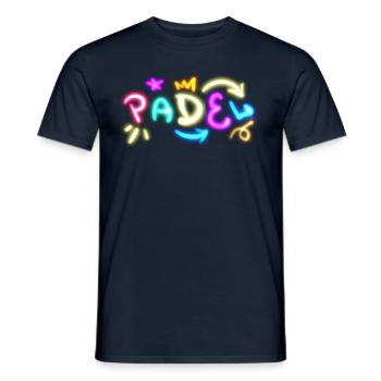 Padel - Männer T-Shirt - Navy - Vorne - AI Model Male 178 light (178cm)