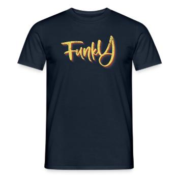 Funky - Men's T-Shirt - navy - Front - AI Model Male 178 light (178cm)