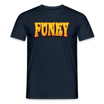 Funky Retro - Men's T-Shirt - navy - Front - AI Model Male 178 light (178cm)