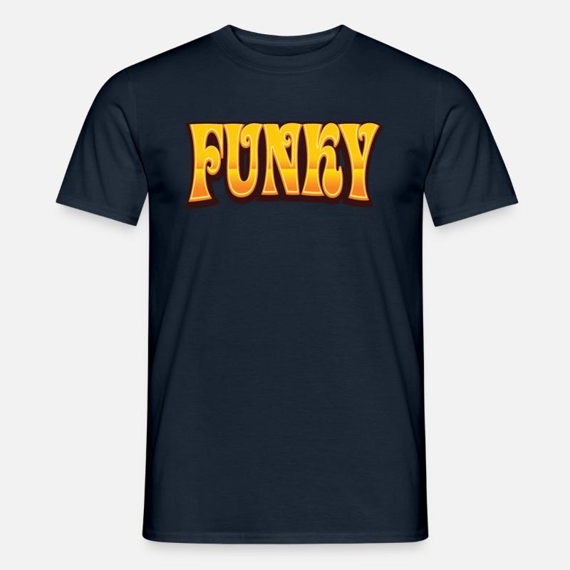 Funky Retro - Männer T-Shirt - Navy