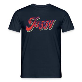 Jazz Music - Men's T-Shirt - navy - Front - AI Model Male 178 light (178cm)