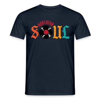 Northern Soul Lindy Hop Vintage - T-shirt homme - marine - Devant - AI Model Male 178 light (178cm)