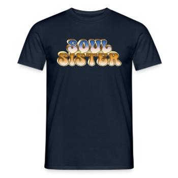 Âme Soeur Rétro - T-shirt homme - marine - Devant - AI Model Male 178 light (178cm)