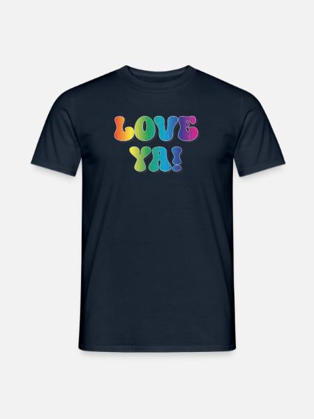 Love You - Männer T-Shirt - Navy