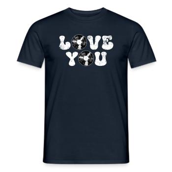Love You - Männer T-Shirt - Navy - Vorne - AI Model Male 178 light (178cm)