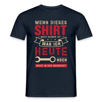 Mechaniker Werkstatt Kfz Motorrad Geschenkidee - Männer T-Shirt - Navy - Vorne - AI Model Male 178 light (178cm)