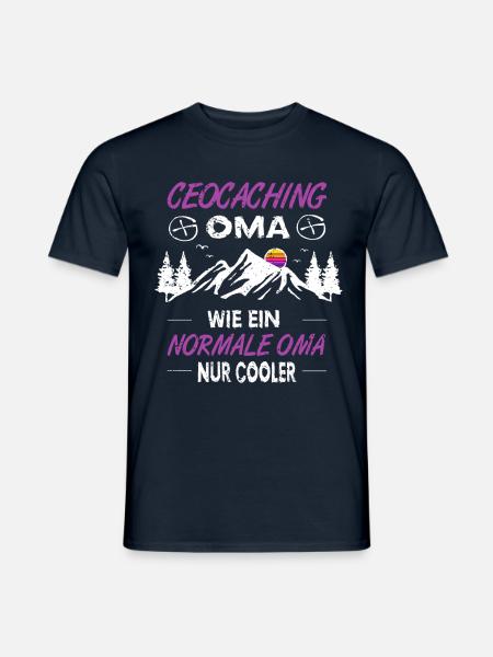 Geocacher Geocaching Oma Cache Geschenk - Männer T-Shirt - Navy