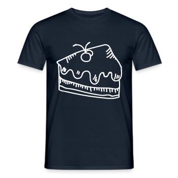 Gâteau - T-shirt homme - marine - Devant - AI Model Male 178 light (178cm)