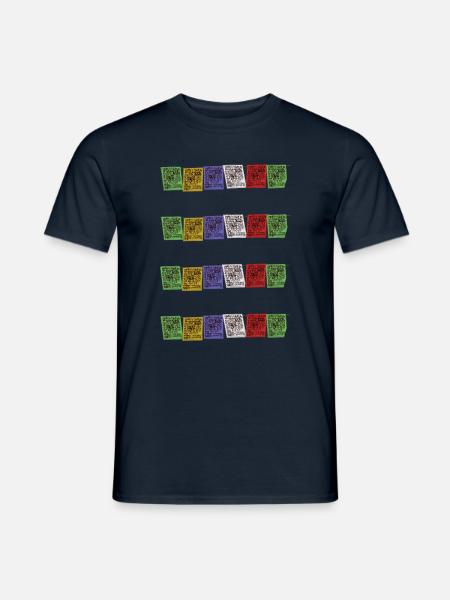 Tibetanske Bøn Flag Nepal buddhismen Flag - Mænd T-shirt - marineblå