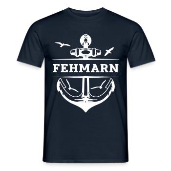 Fehmarn - Männer T-Shirt - Navy - Vorne - AI Model Male 178 light (178cm)