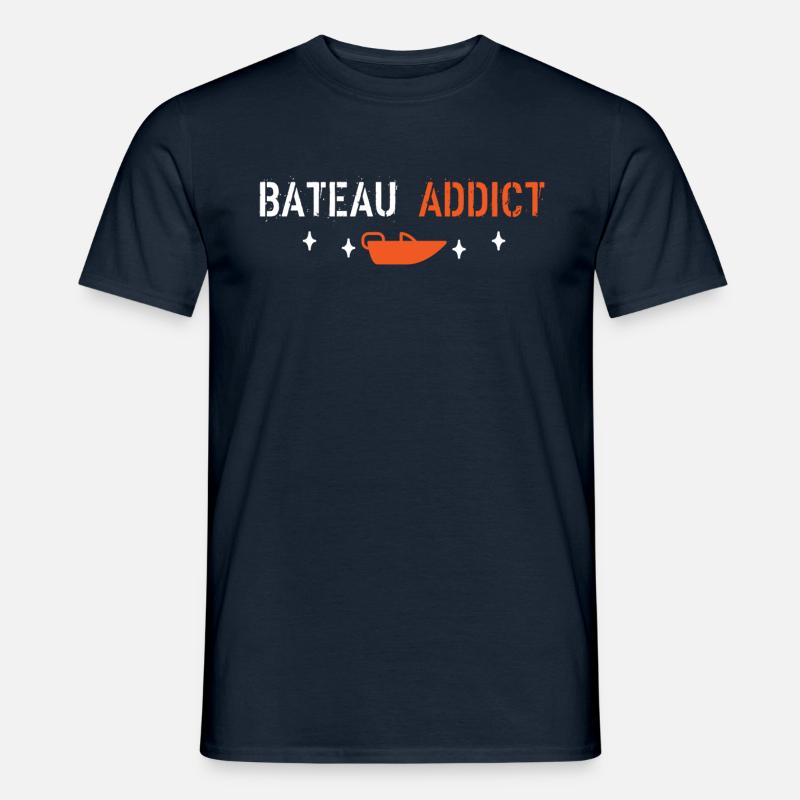 Bootssüchtig - Männer T-Shirt - Navy