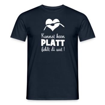 Kannst keen platt, fehlt di wat! - Männer T-Shirt - Navy - Vorne - AI Model Male 178 light (178cm)
