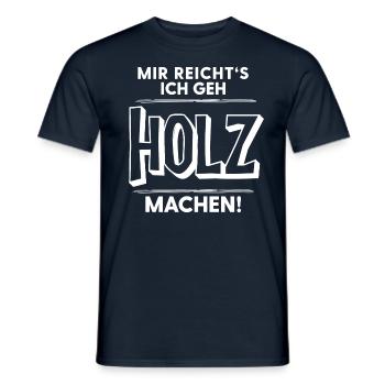 Baumfällen Holz Kettensäge Brennholz Holzfäller - Männer T-Shirt - Navy - Vorne - AI Model Male 178 light (178cm)
