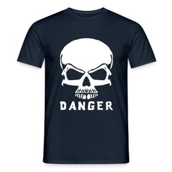 Danger - Men's T-Shirt - navy - Front - AI Model Male 178 light (178cm)